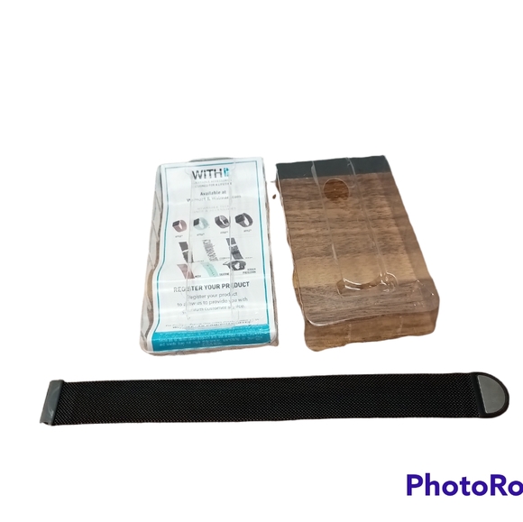 🌸WITHit Black Stainless Steel Mesh Band for 22mm Samsung Universal Smartwatch - Picture 6 of 7